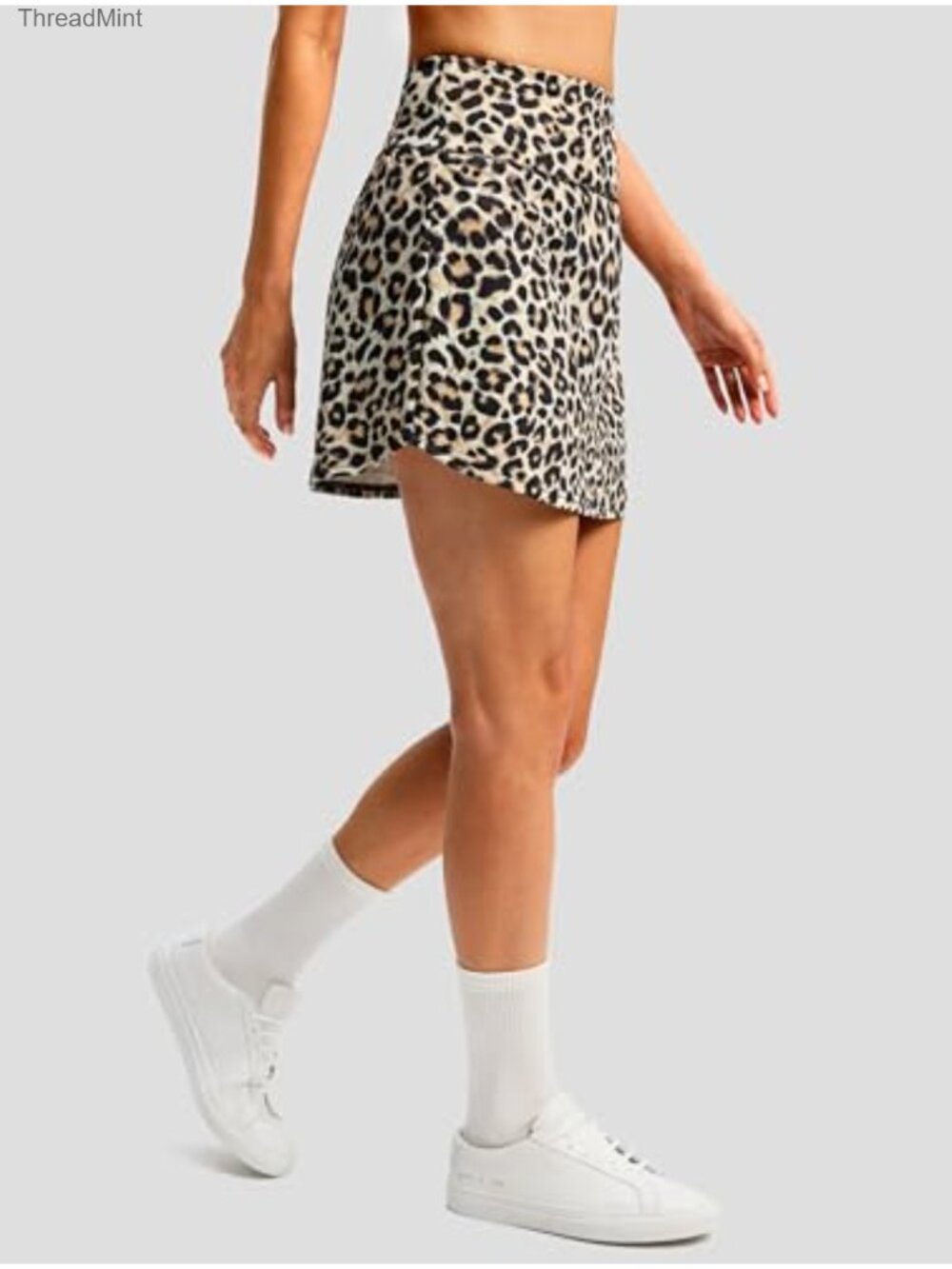 Women's Athletic Skort with Built-In Shorts, High Waist, 2 Pockets, 4-Way - Picture 5 of 6